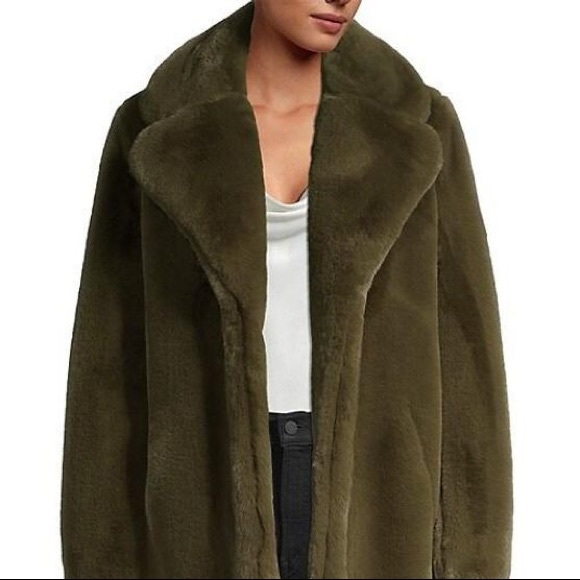 Apparis Jackets & Blazers - Apparis Faux Fur Fluffy Coat - Khaki Color